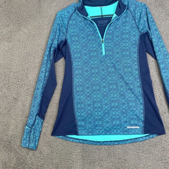Patagonia Women's All Weather Half Zip Lightweight Small AOP Outdoor Hike - Picture 2 of 9